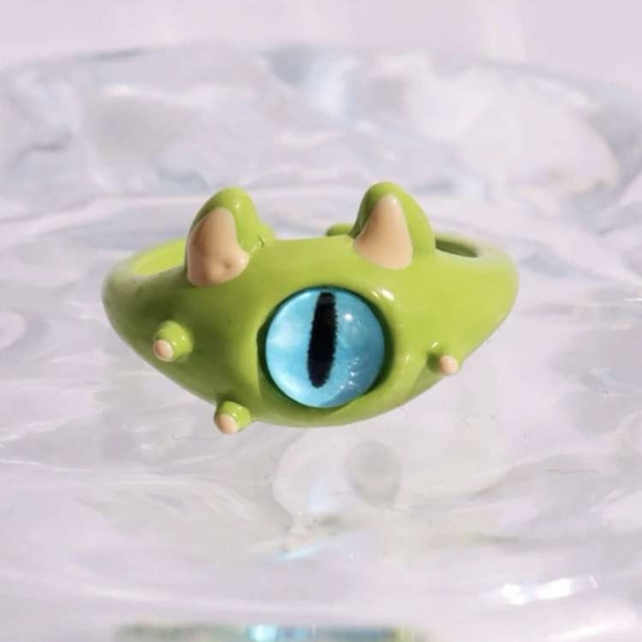 Cat and Monster Couples Ring Set - Picture 4 of 5